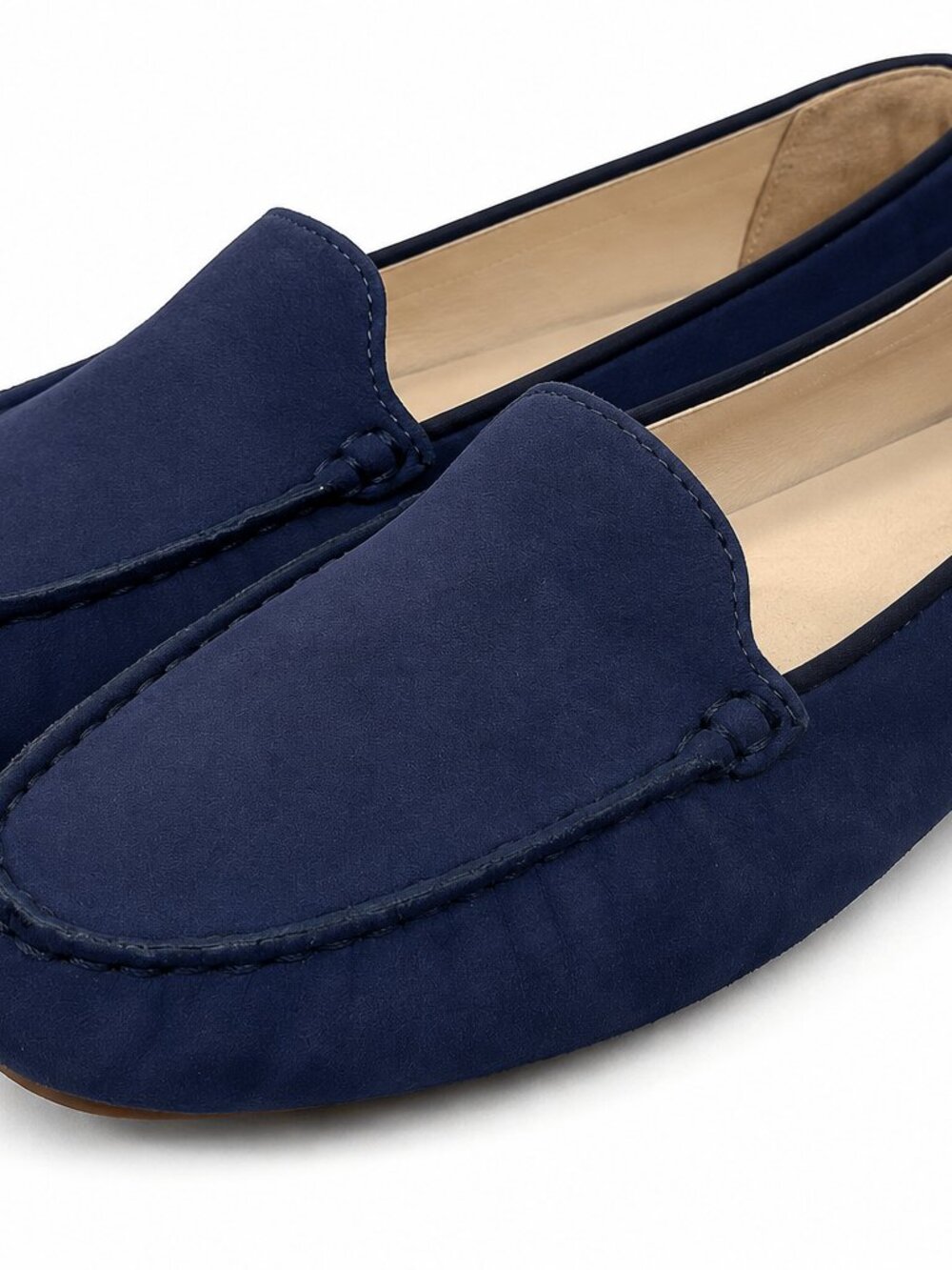 NWOB COLE HAAN Blue Suede Driving Loafers, Women's Size 7.5 - Picture 3 of 9